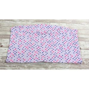 BP Womens Size Large Purple Geometric Off The Shoulder Cropped Tube Top